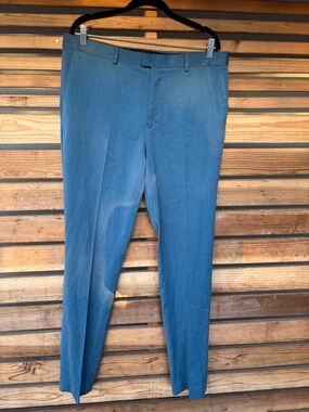 Topman Teal-Blue Dress Pants